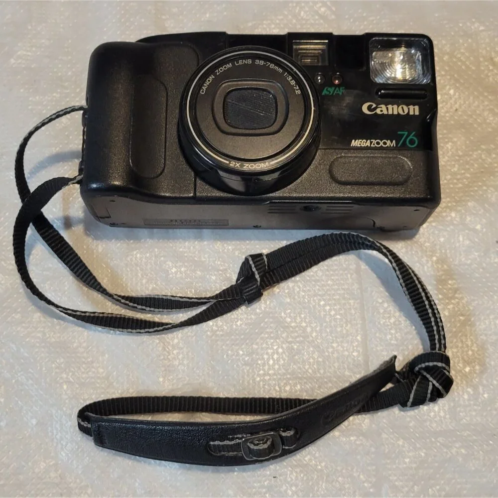 Canon Mega Zoom 76 Sure Shot 35MM Film Camera - Untested for Part or Repair